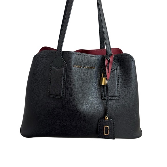 Marc Jacobs The Editor Luxury Black Leather Tote Bag